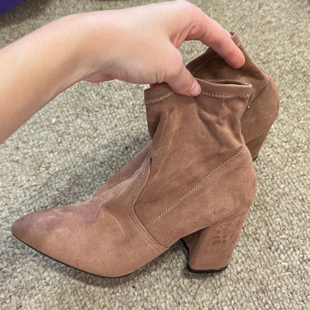 Blush Colored Sock Booties
